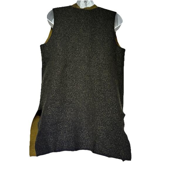 oriana italy green wool vest Size L - Picture 5 of 10